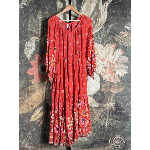 Spell Red Floral Maxi Dress - Picture 3 of 8
